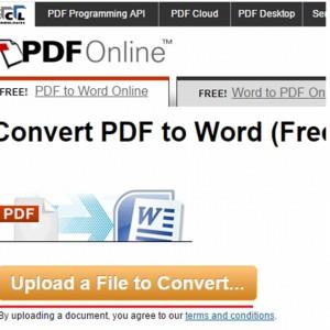 конвертирование в PDFOnline
