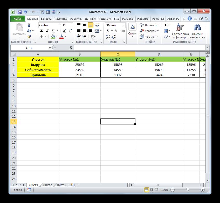 первичная таблица удалена в Microsoft Excel