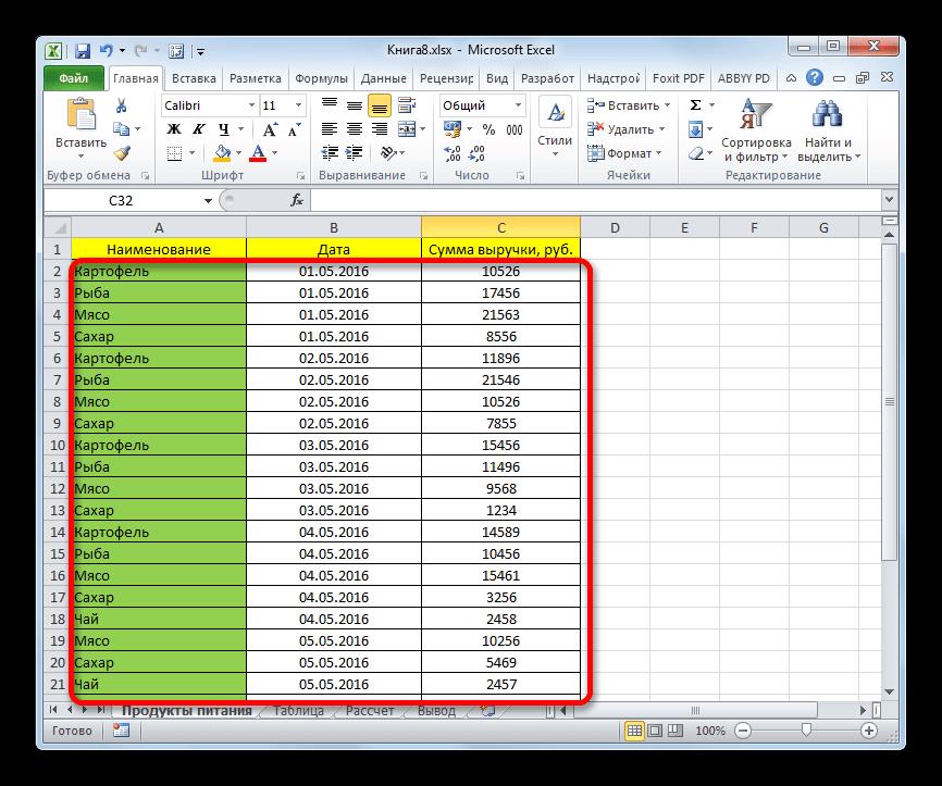 Фильтр сброшен в Microsoft Excel