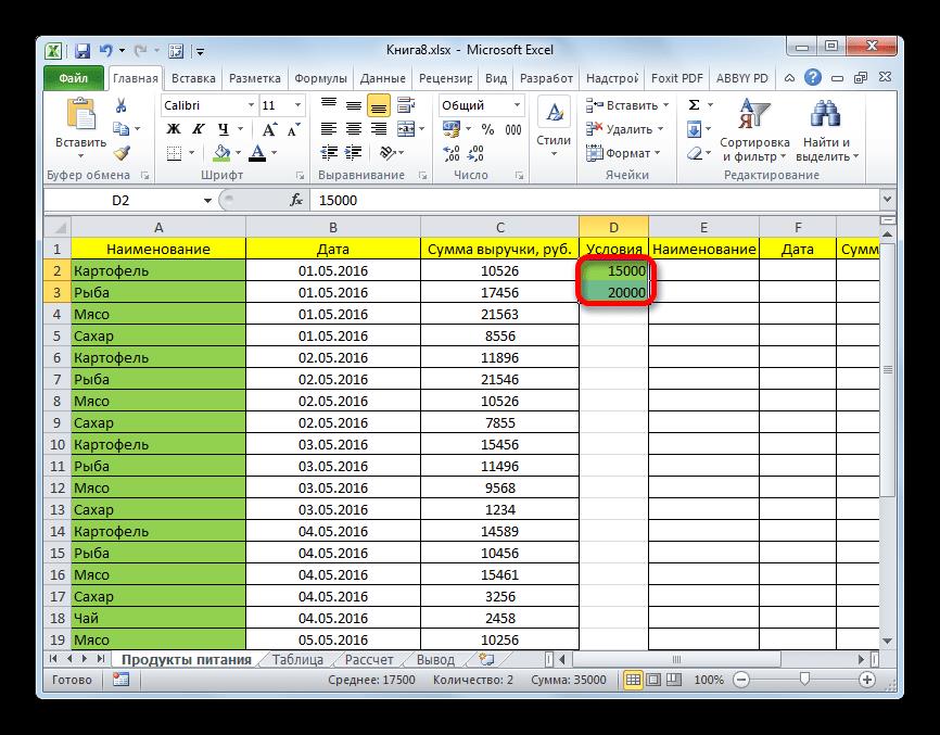Условия в Microsoft Excel