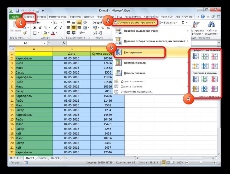 Создание условного форматирования в Microsoft Excel