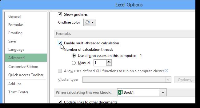 Многопоточные вычисления в Excel