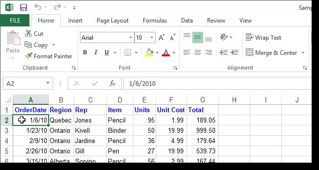Закрепить строки и столбцы в Excel
