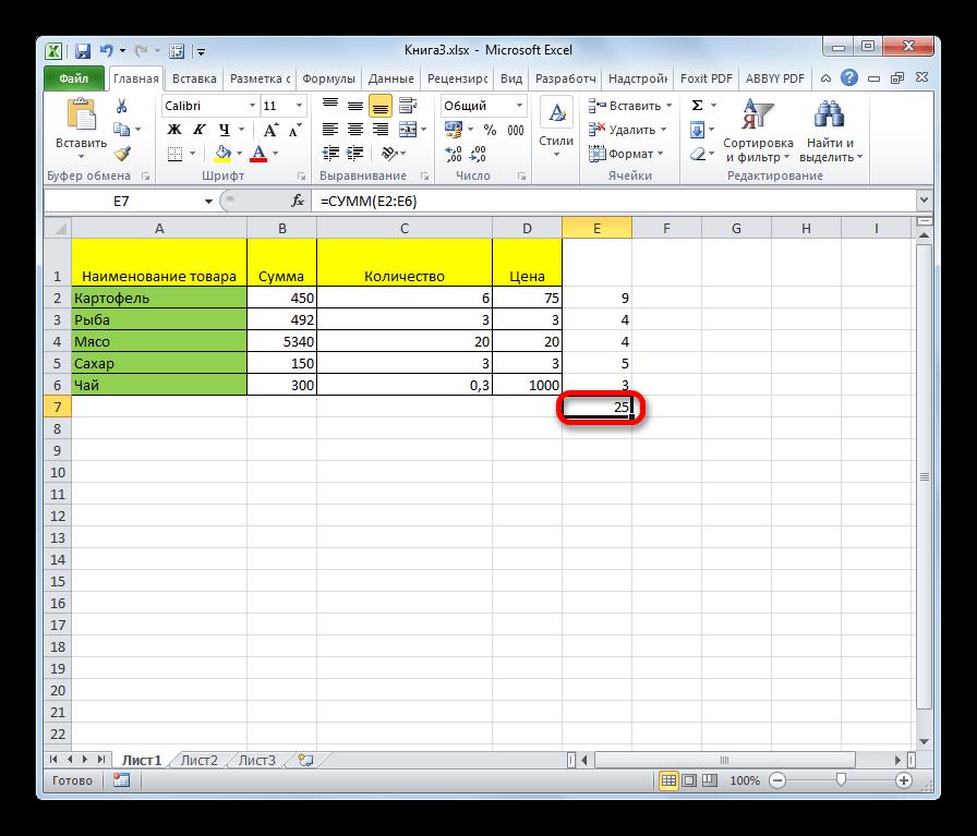Сумма символов всех ячеек в Microsoft Excel