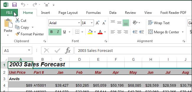 Скрываем заголовки строк и столбцов в Excel